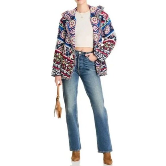 FARM Rio Ainika Knit Cardigan Sweater Cardi W/ Tie Size M NWT $270 - Picture 2 of 7